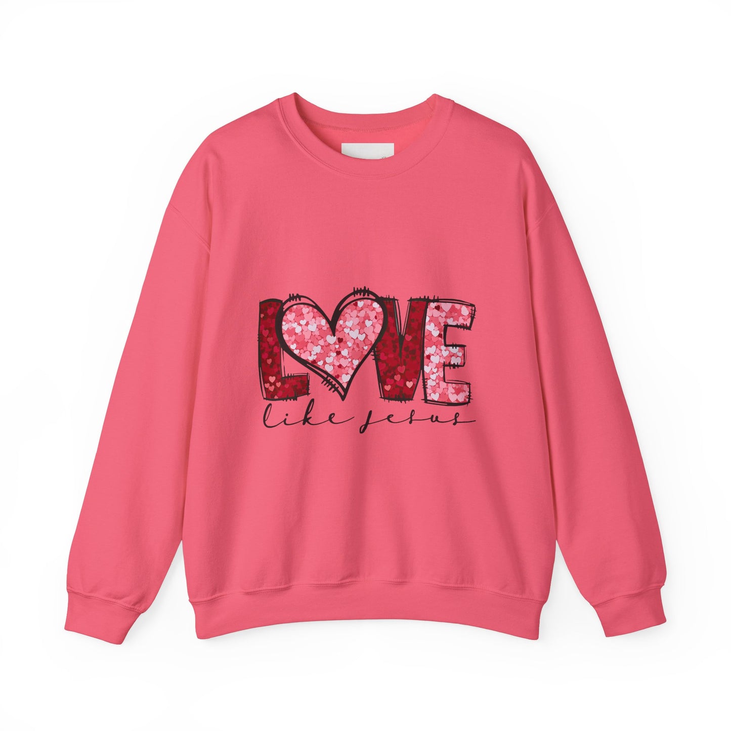 Love Like Jesus Crewneck Sweatshirt, Cozy Unisex Sweatshirt, Christian Apparel, Valentine's Day Gift, Faith-Based Style, Everyday Comfort