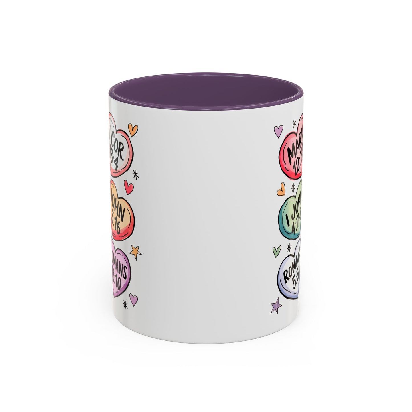 Colorful Bible Verse Coffee Mug | Cute Gift for Christians | Inspirational Drinkware | Heart Design | Faith-Based Tea Cups, Religious Gifts,