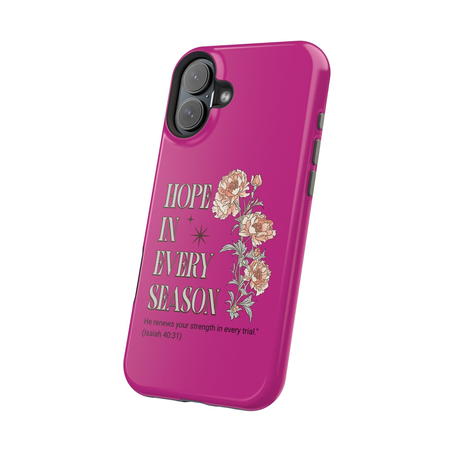 Inspirational Floral Magnetic Tough Case - "Hope in Every Season"
