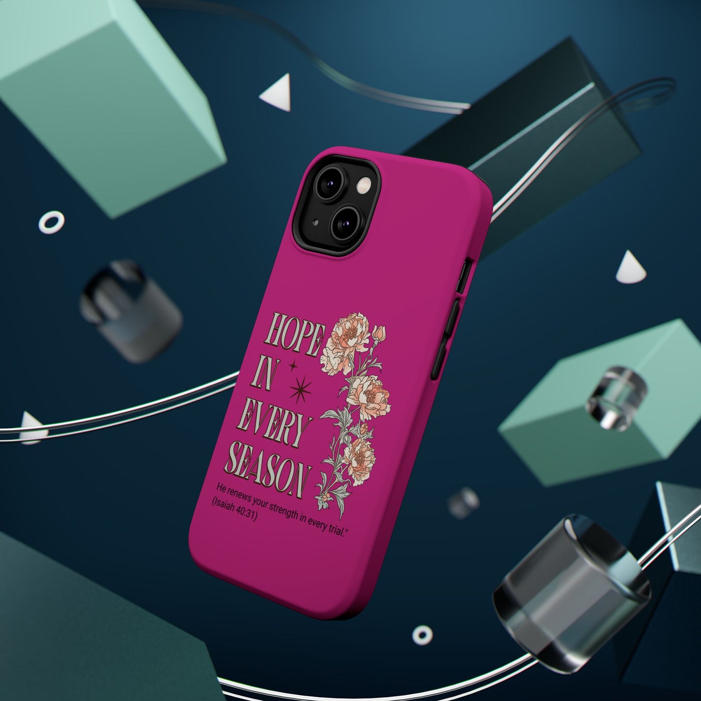 Inspirational Floral Magnetic Tough Case - "Hope in Every Season"