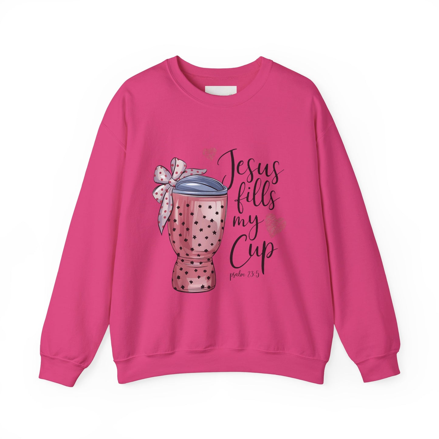 Inspirational Jesus Fills My Cup Sweatshirt, Cozy Christian Apparel, Faith-Based Gift, Religious Sweatshirt, Everyday Comfort