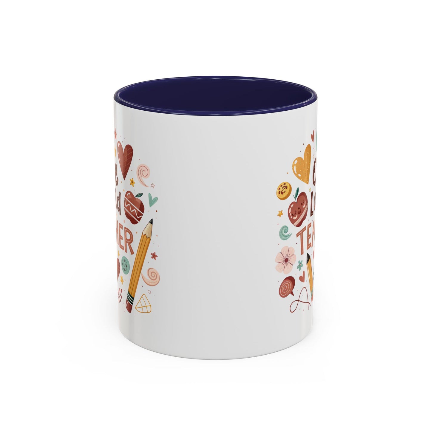Teacher Appreciation Coffee Mug, Cute Gift for Educators, One Loved Teacher, Ideal for Birthdays and Holidays, Fun and Colorful