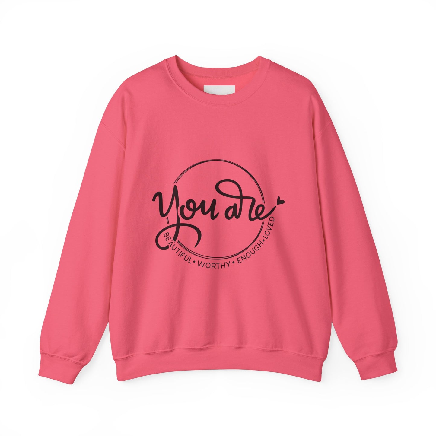 You Are Beautiful Crewneck Sweatshirt, Motivational Sweatshirt, Gifts for Her, Self-Love Apparel, Inspirational Clothing