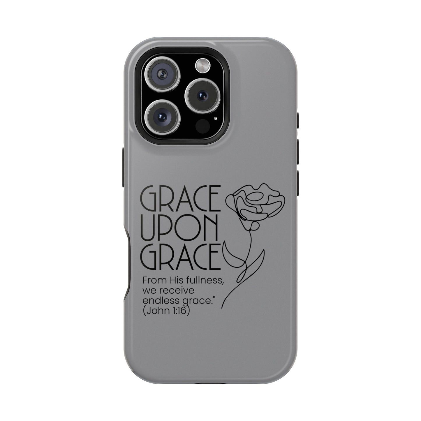 Inspirational Magnetic Phone Case - 'Grace Upon Grace' Design