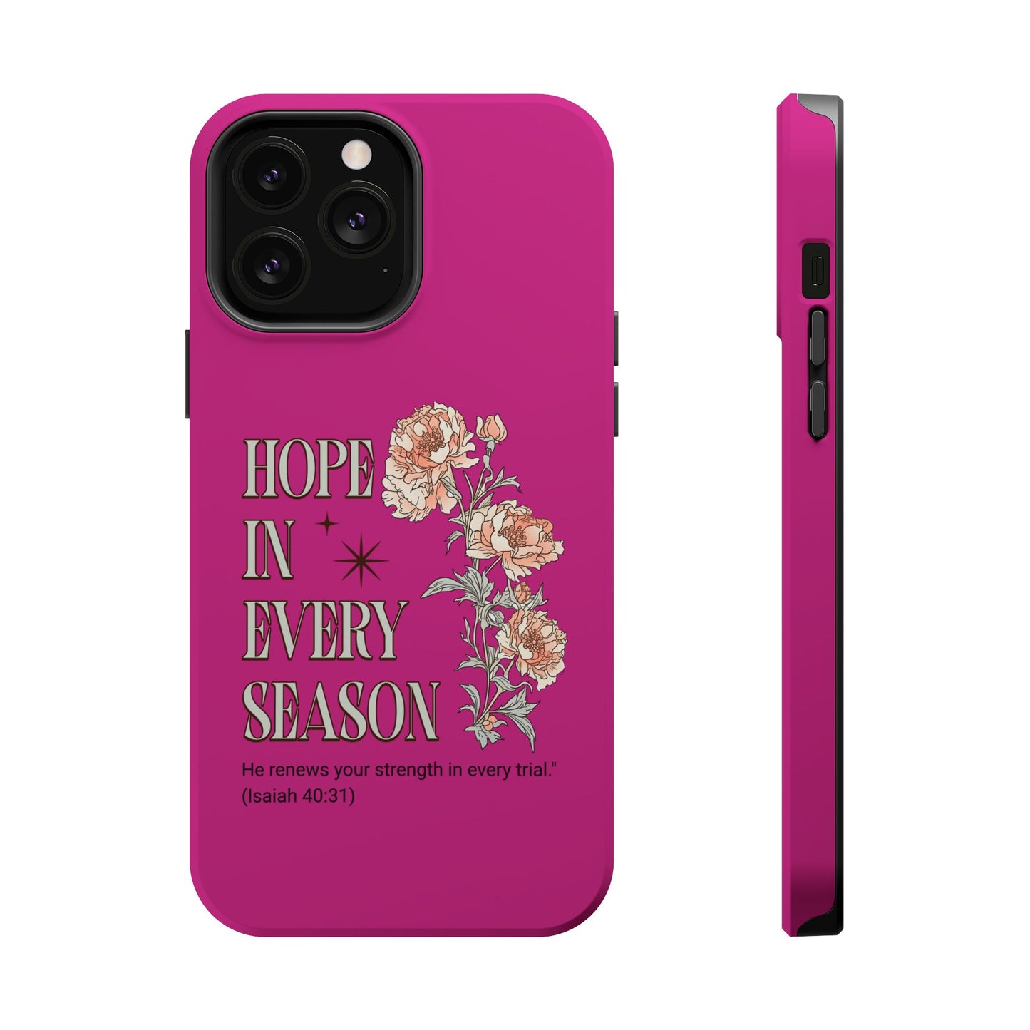Inspirational Floral Magnetic Tough Case - "Hope in Every Season"
