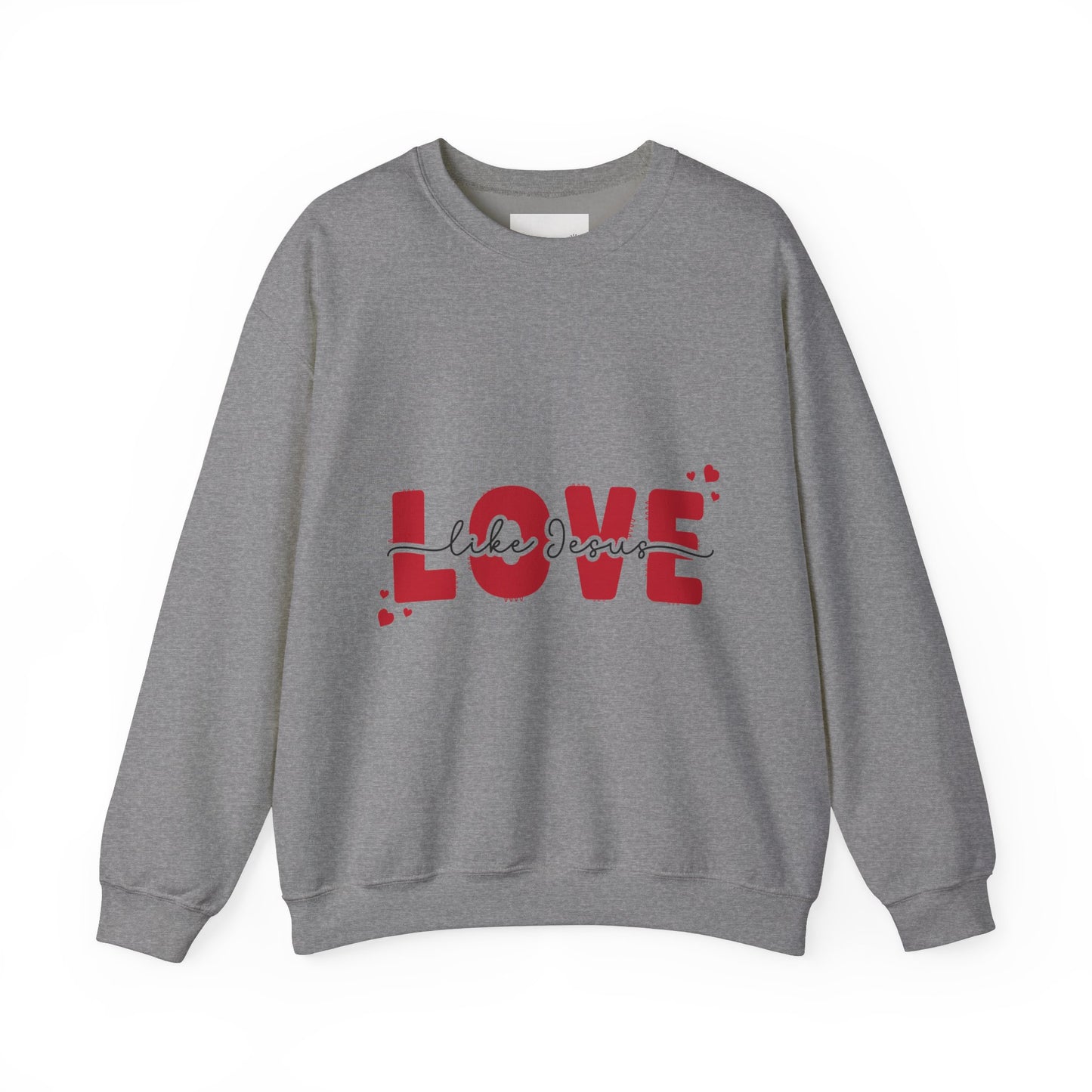 Love Like Jesus Crewneck Sweatshirt - Cozy Christian Apparel for Everyday Faith, Perfect for Gifts, Church Events, Valentine's Day