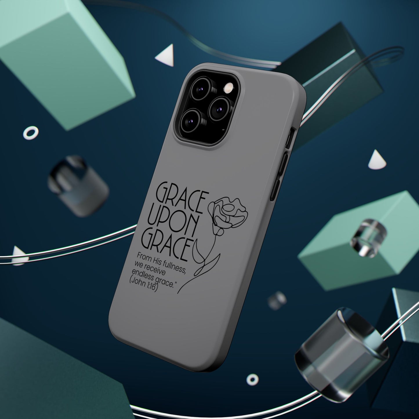 Inspirational Magnetic Phone Case - 'Grace Upon Grace' Design
