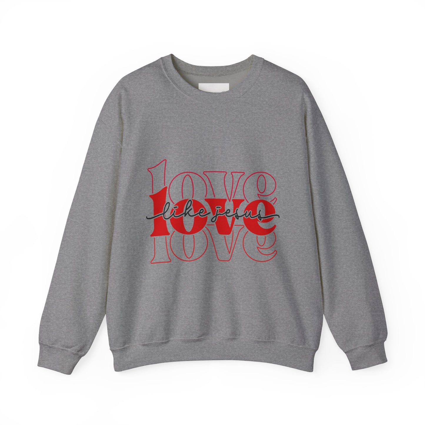 Love Like Jesus Unisex Crewneck Sweatshirt, Cozy Gift for Friends, Casual Wear, Birthday, Valentine's Day, Friendship Apparel