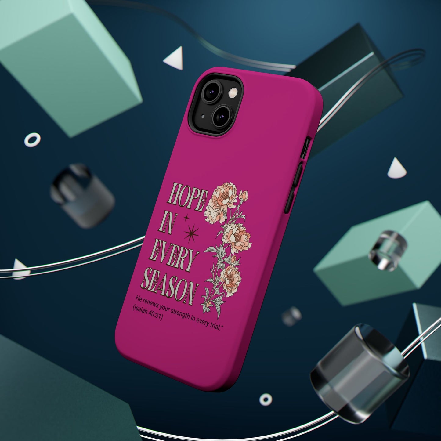 Inspirational Floral Magnetic Tough Case - "Hope in Every Season"