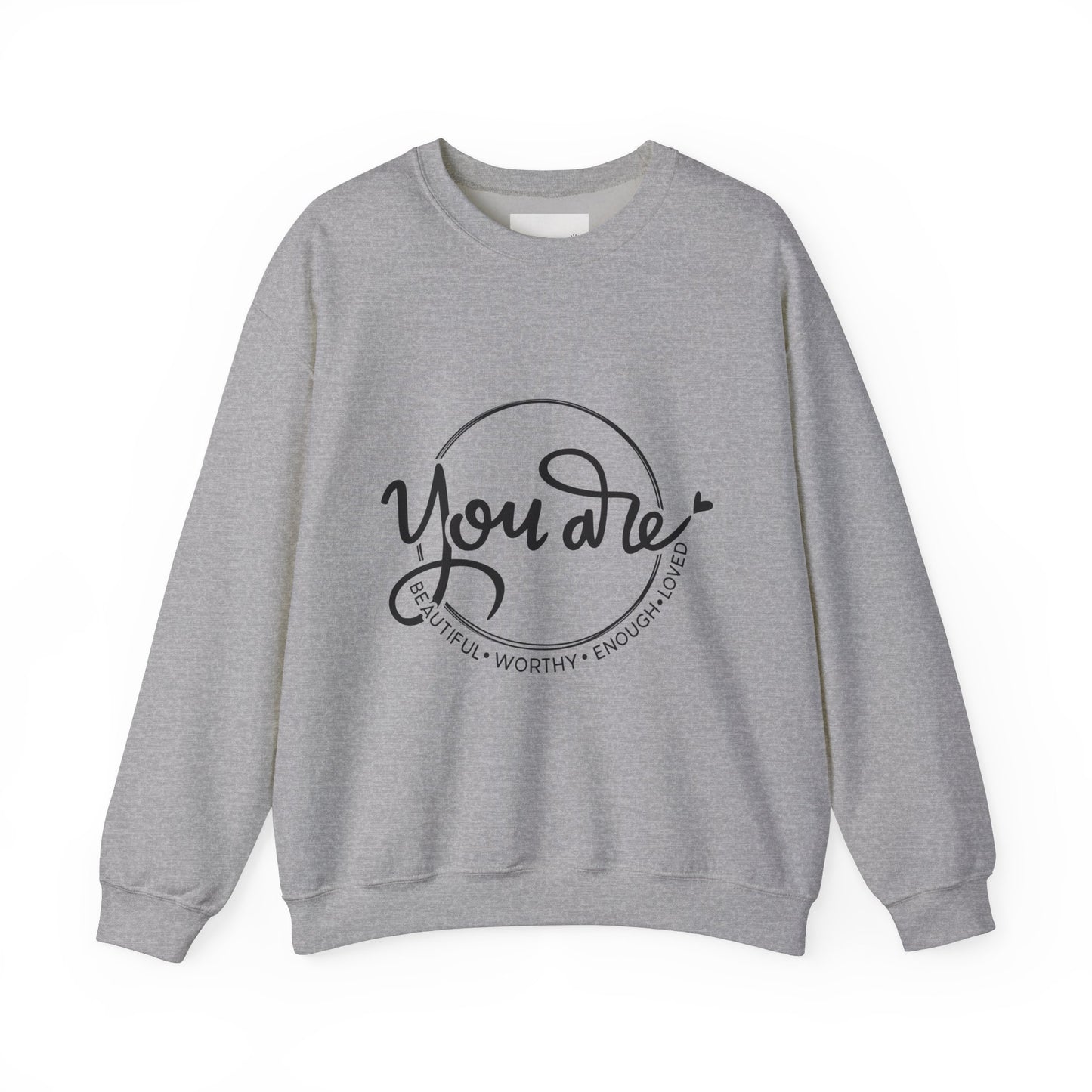 You Are Beautiful Crewneck Sweatshirt, Motivational Sweatshirt, Gifts for Her, Self-Love Apparel, Inspirational Clothing