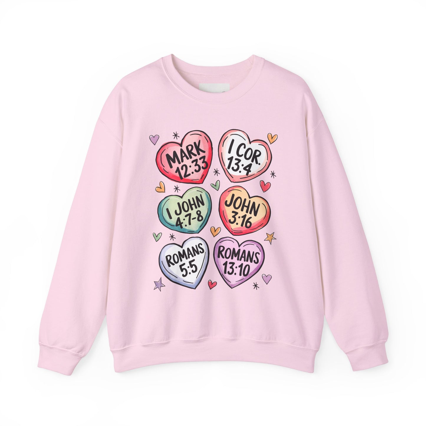 Faith & Love Crewneck Sweatshirt, Cozy Scripture Sweatshirt for Religious Gatherings, Inspirational Gift, Church Outing, Daily Comfort