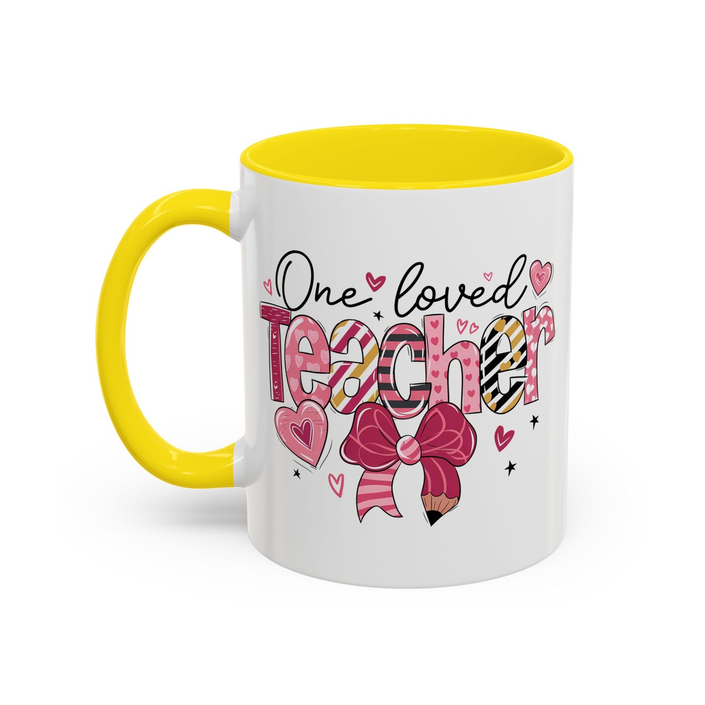 Cute Teacher Coffee Mug - One Loved Teacher Gift, Teacher Appreciation, Back to School, Inspirational Mug, Classroom Decor