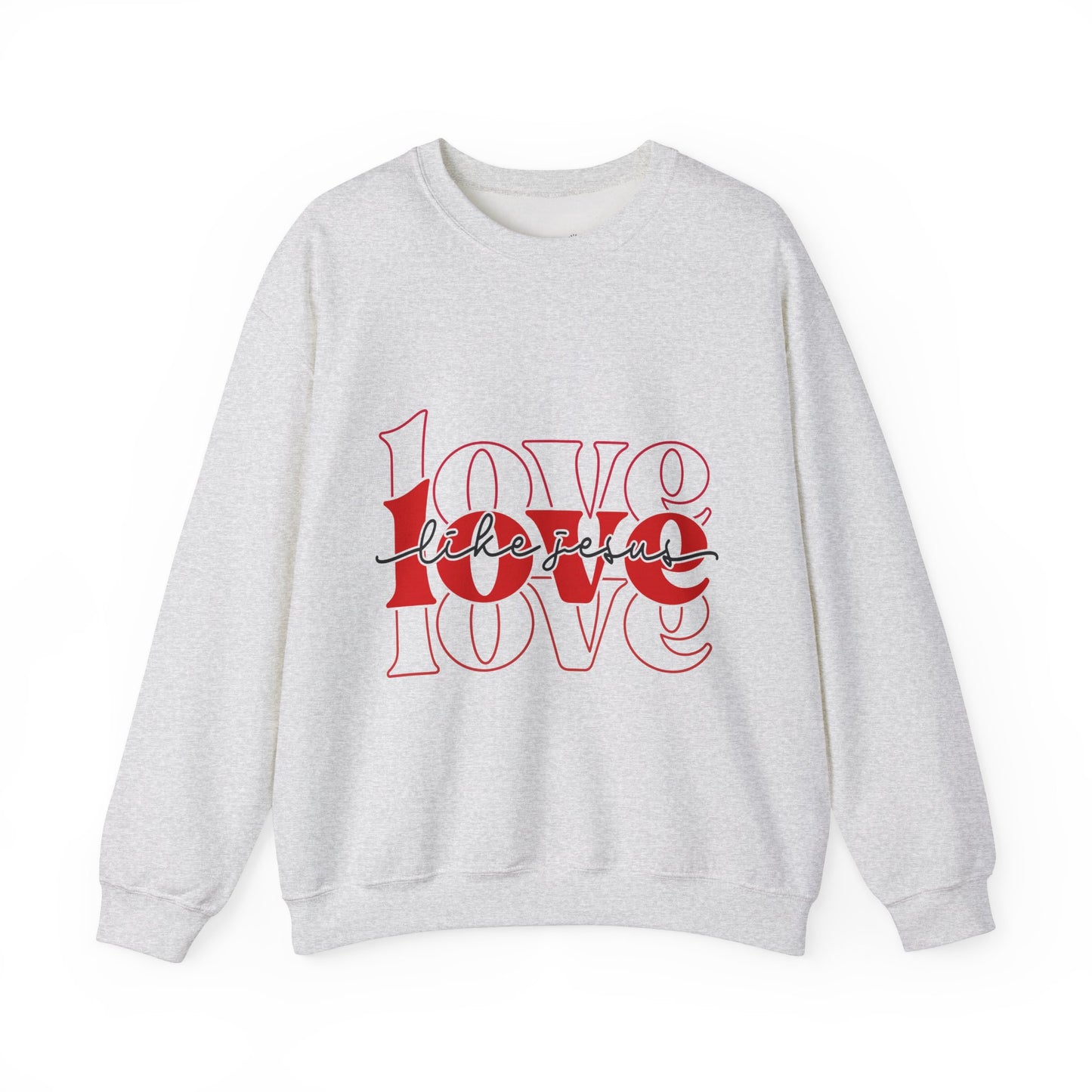 Love Like Jesus Unisex Crewneck Sweatshirt, Cozy Gift for Friends, Casual Wear, Birthday, Valentine's Day, Friendship Apparel