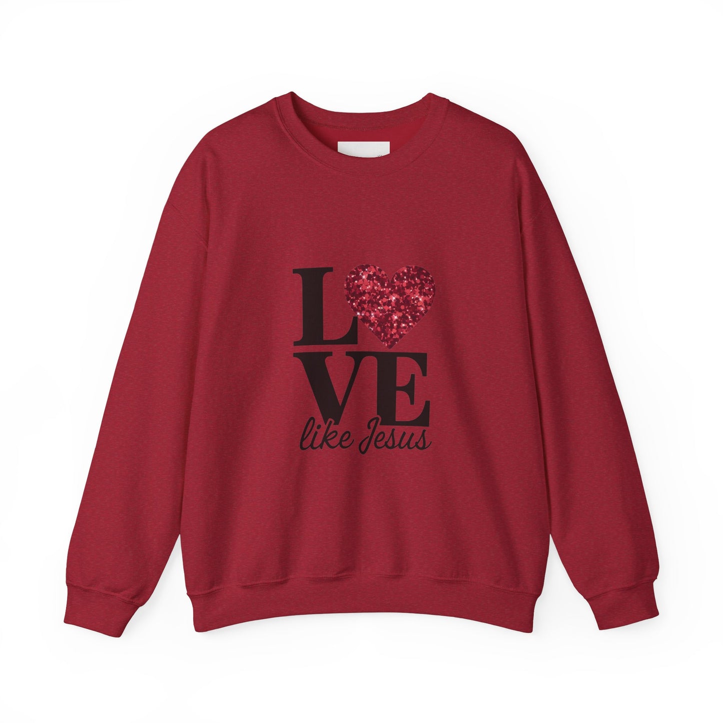 Love Like Jesus Crewneck Sweatshirt, Cozy Christian Apparel, Faith-Based Gift, Religious Fashion, Unisex Sweatshirt