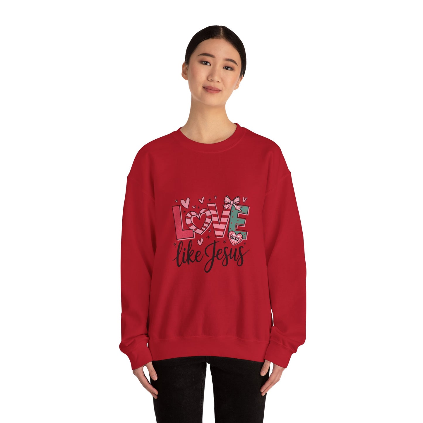 Love Like Jesus Sweatshirt, Cozy Unisex Crewneck, Christian Gift, Inspirational Apparel, Faith-Based Fashion, Spring & Winter Wear