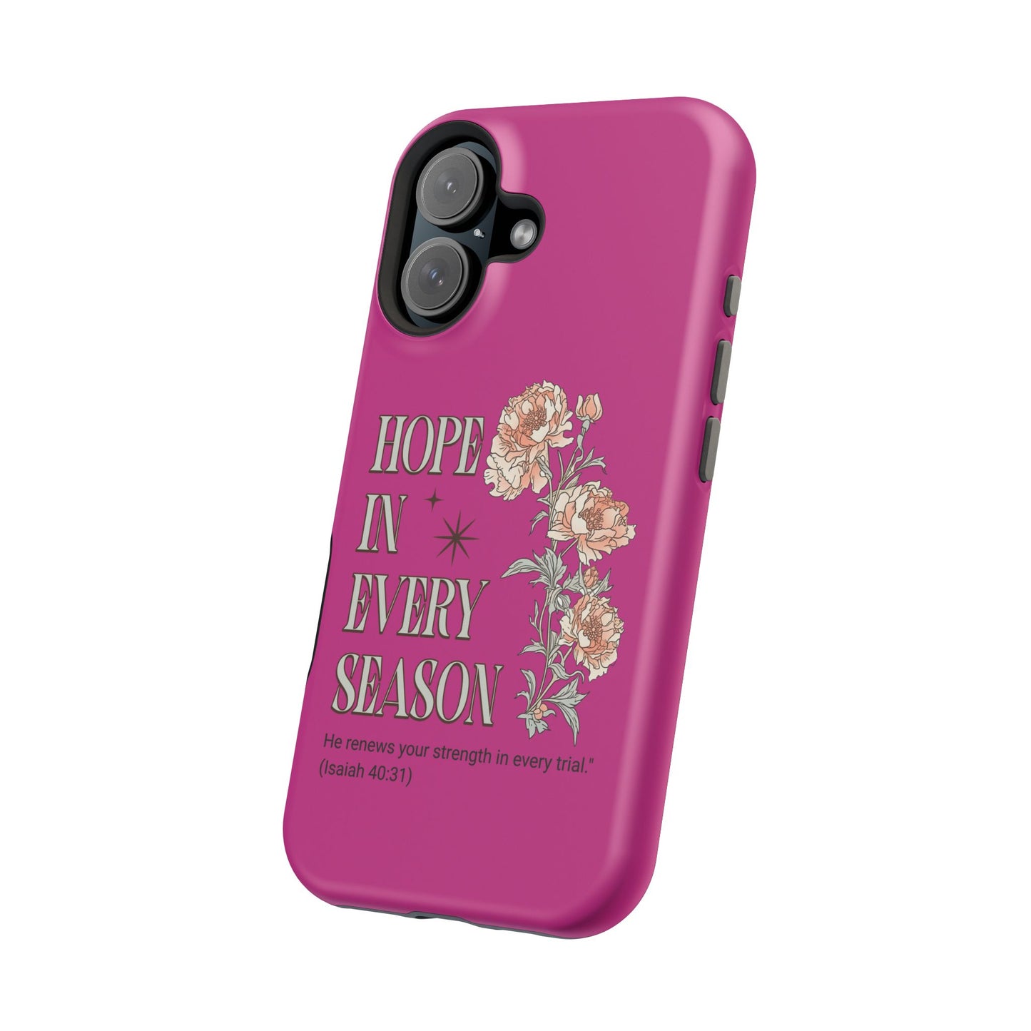Inspirational Floral Magnetic Tough Case - "Hope in Every Season"