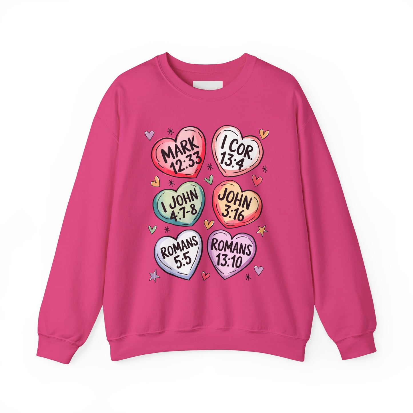 Faith & Love Crewneck Sweatshirt, Cozy Scripture Sweatshirt for Religious Gatherings, Inspirational Gift, Church Outing, Daily Comfort