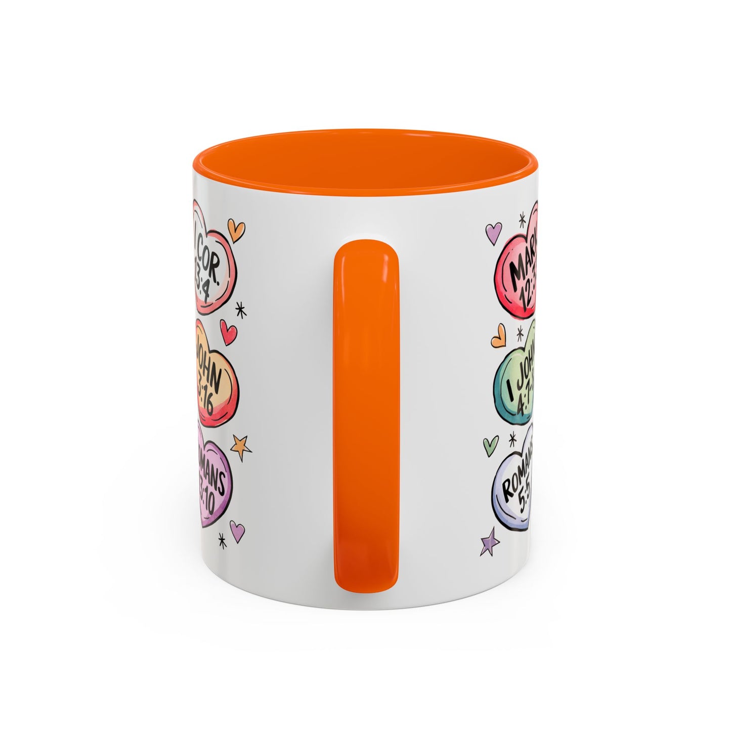 Colorful Bible Verse Coffee Mug | Cute Gift for Christians | Inspirational Drinkware | Heart Design | Faith-Based Tea Cups, Religious Gifts,