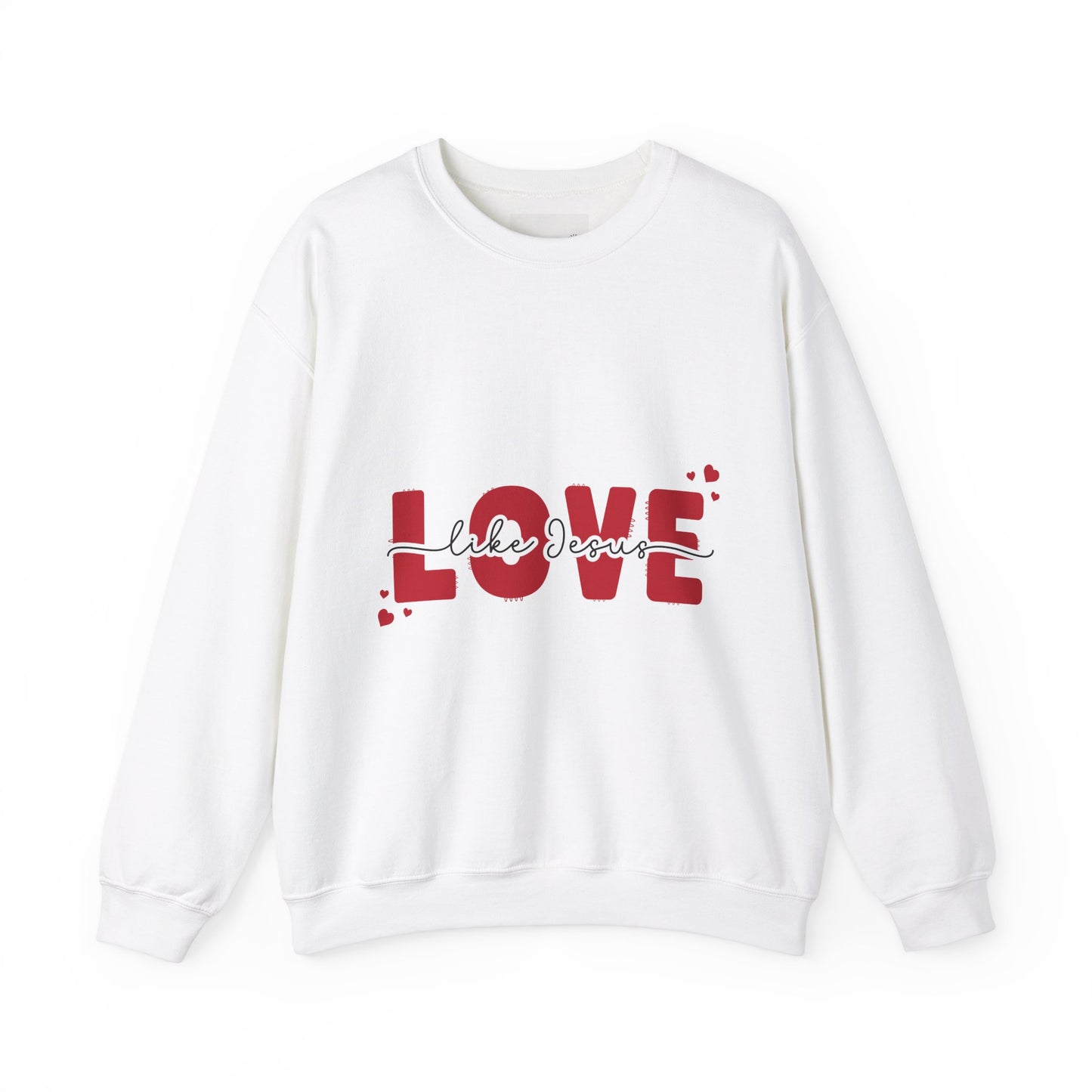 Love Like Jesus Crewneck Sweatshirt - Cozy Christian Apparel for Everyday Faith, Perfect for Gifts, Church Events, Valentine's Day