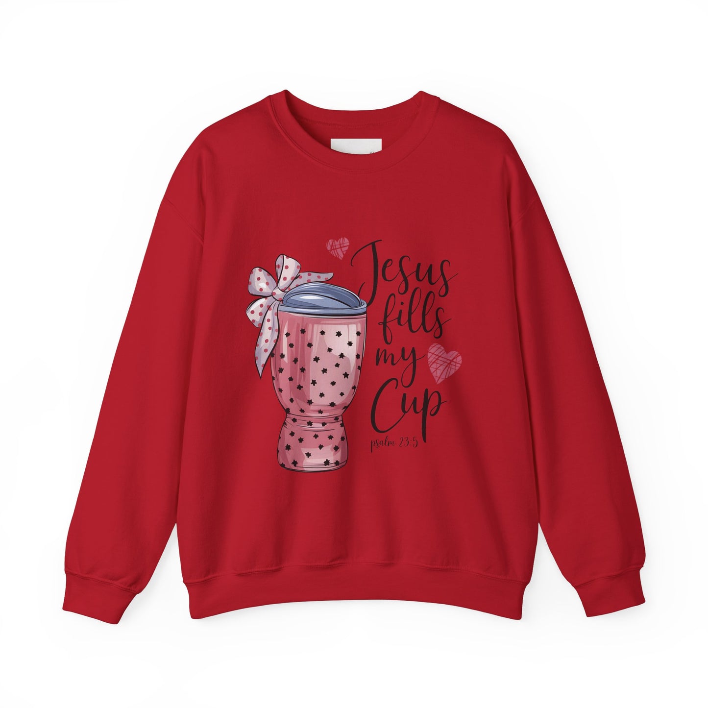 Inspirational Jesus Fills My Cup Sweatshirt, Cozy Christian Apparel, Faith-Based Gift, Religious Sweatshirt, Everyday Comfort