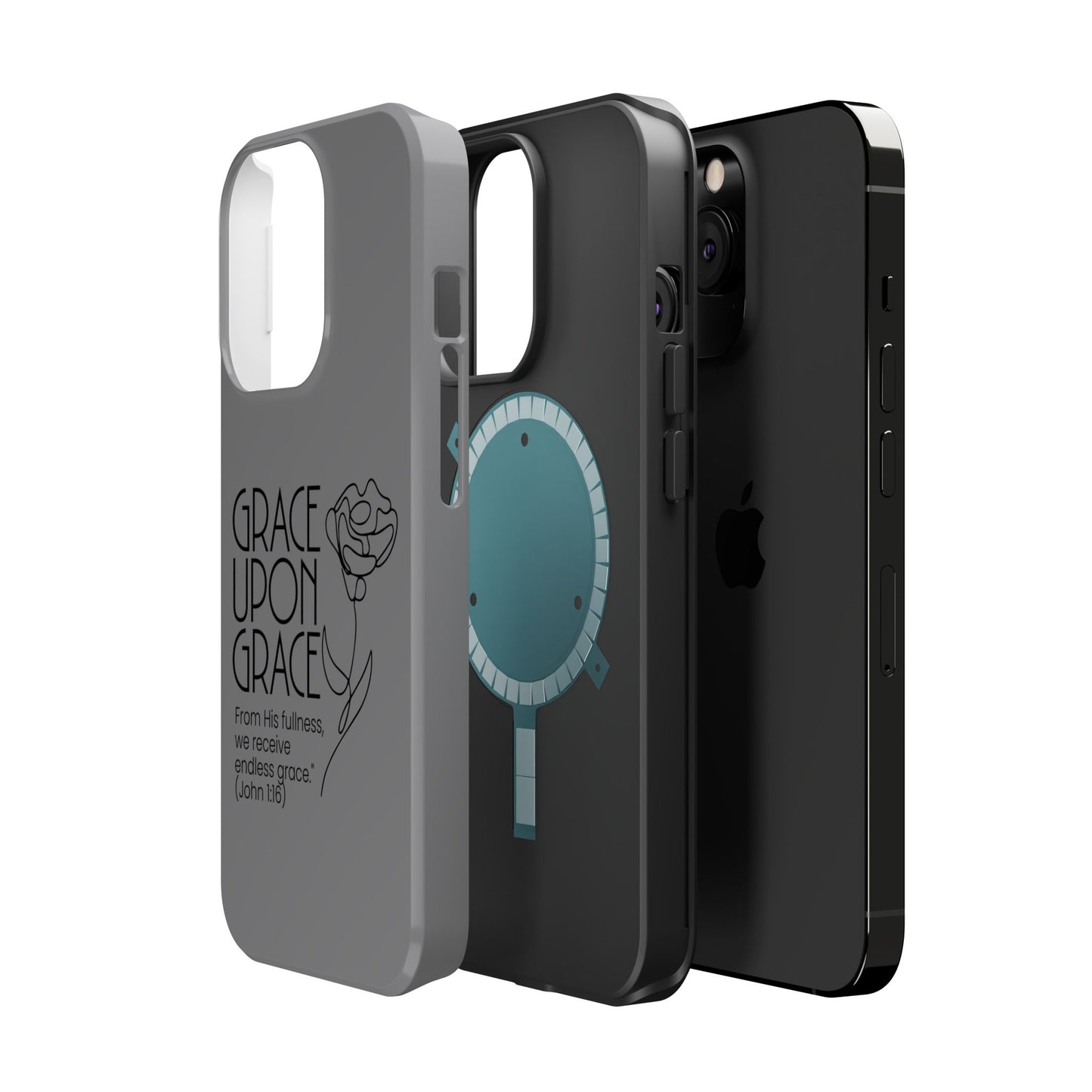 Inspirational Magnetic Phone Case - 'Grace Upon Grace' Design