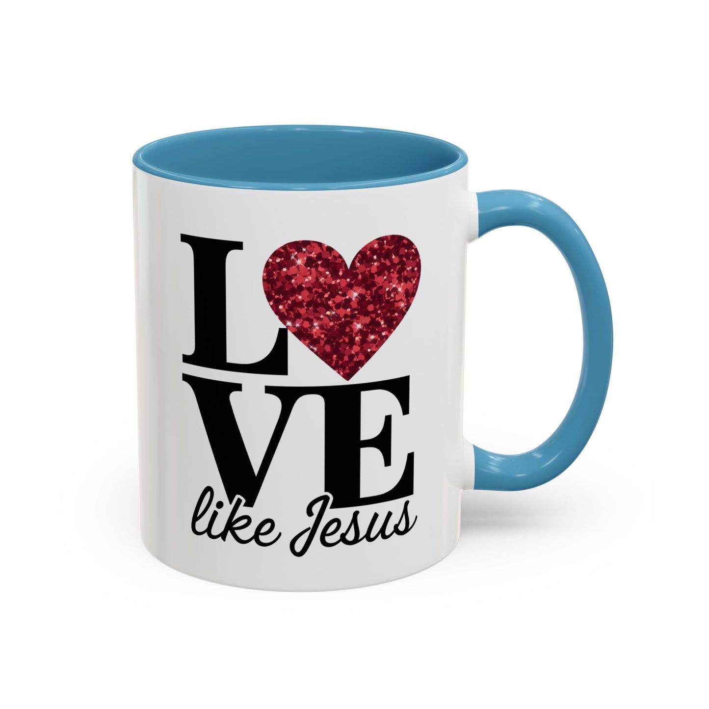 Inspirational Love Mug - Heart Design, Perfect Gift for Christians, Quotes Mug, Coffee Lover's Gift, Decorate Your Kitchen