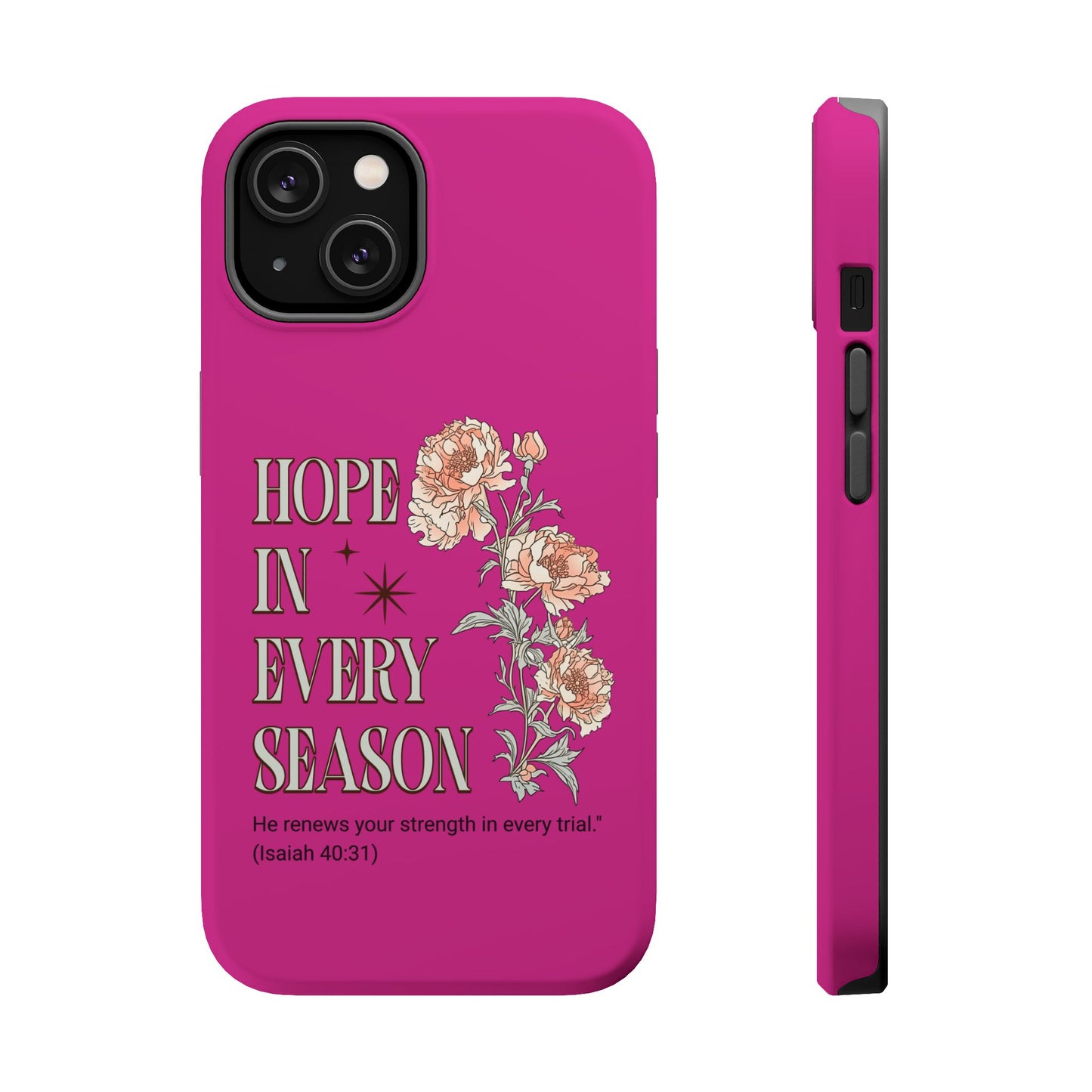 Inspirational Floral Magnetic Tough Case - "Hope in Every Season"