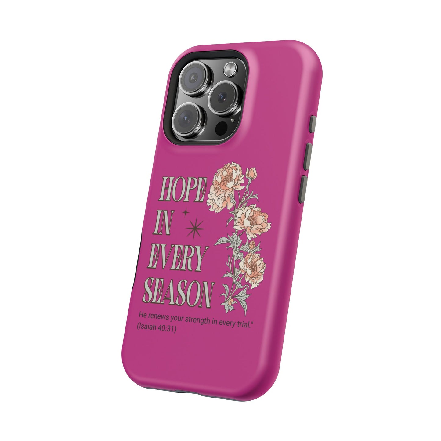 Inspirational Floral Magnetic Tough Case - "Hope in Every Season"