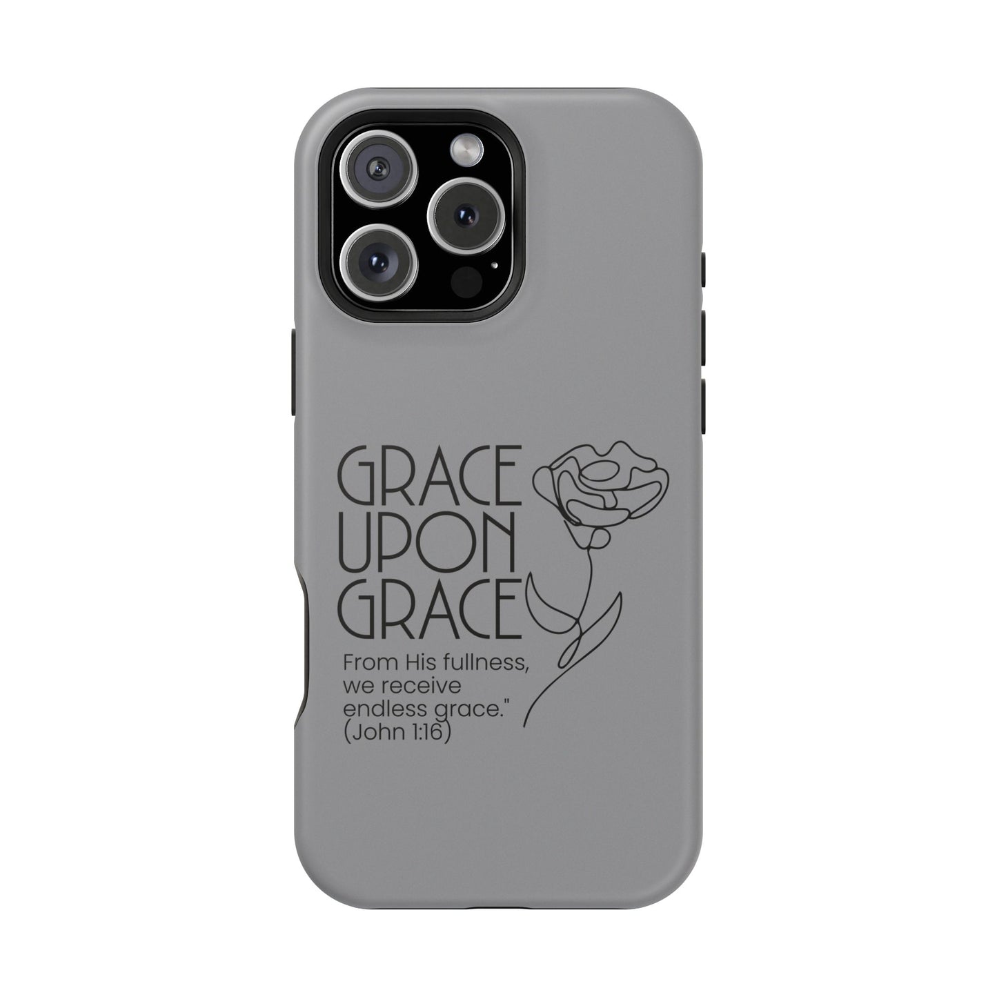 Inspirational Magnetic Phone Case - 'Grace Upon Grace' Design