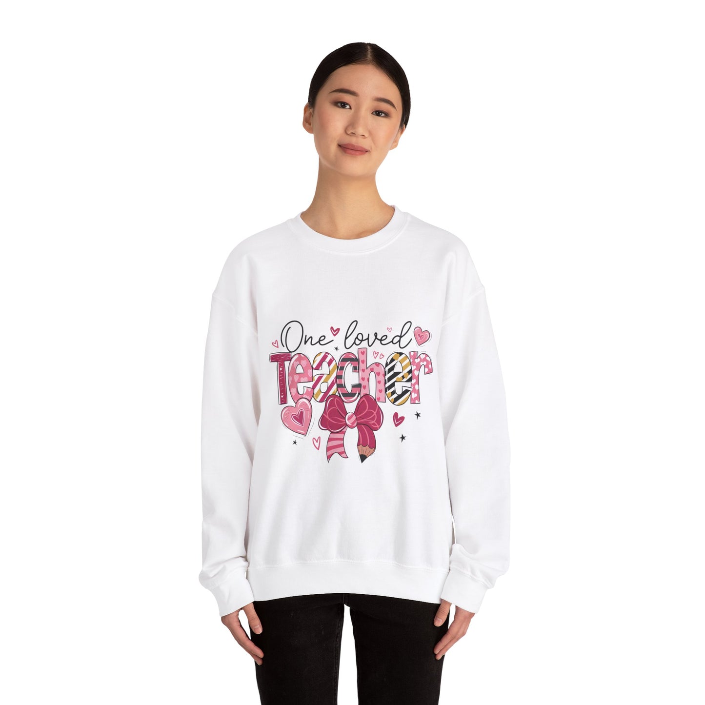 One Loved Teacher Sweatshirt, Gift for Teacher, Educational Apparel, Teacher Appreciation, Classroom Style, Unisex Crewneck