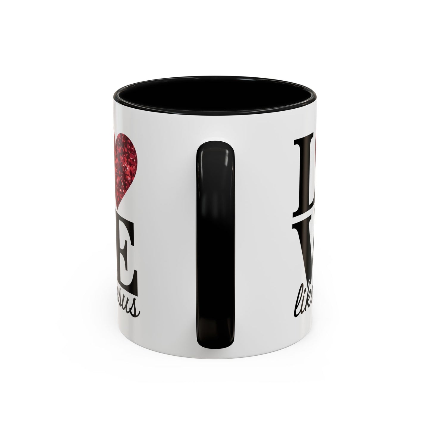 Inspirational Love Mug - Heart Design, Perfect Gift for Christians, Quotes Mug, Coffee Lover's Gift, Decorate Your Kitchen