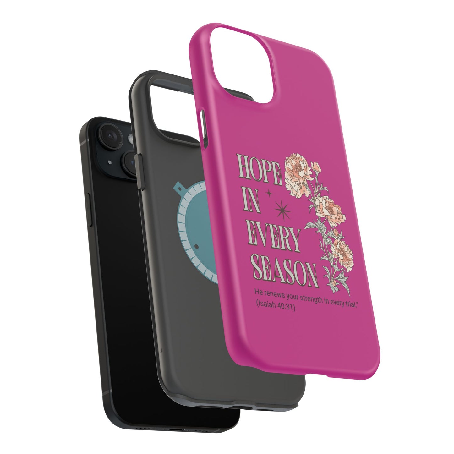 Inspirational Floral Magnetic Tough Case - "Hope in Every Season"