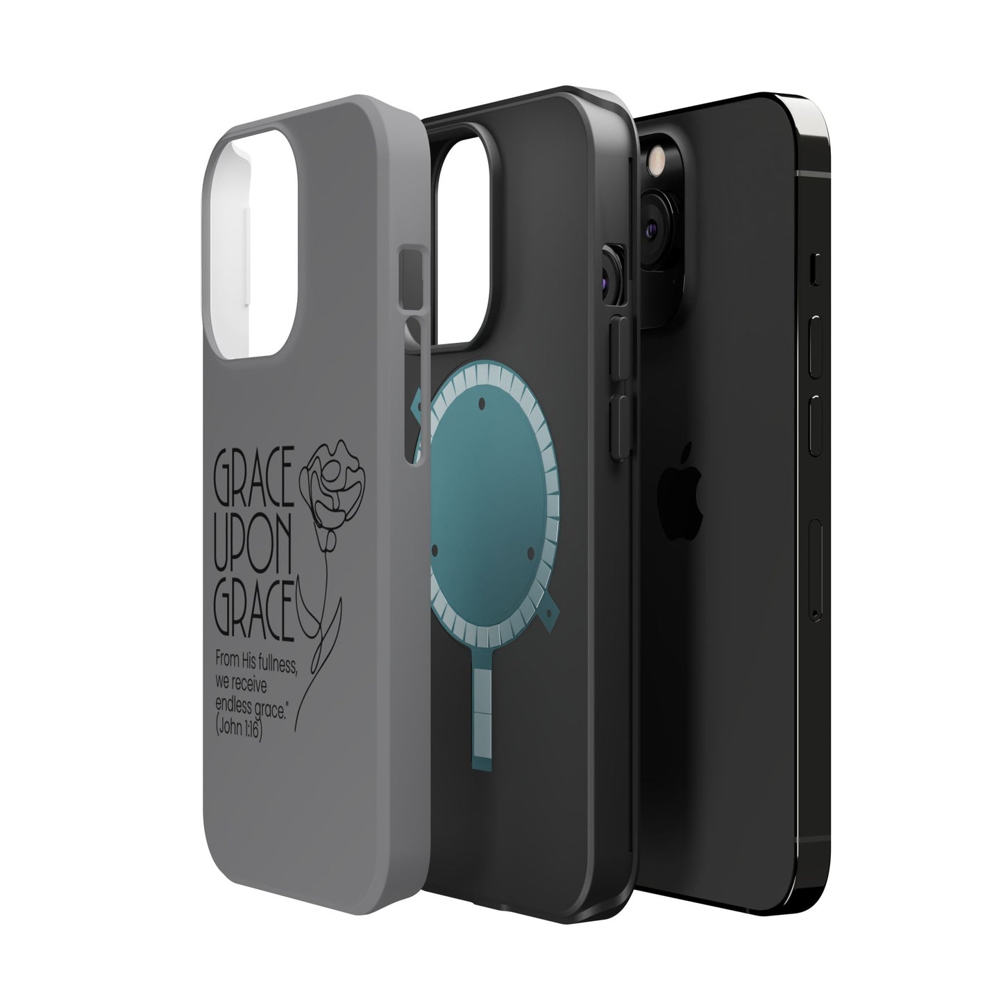 Inspirational Magnetic Phone Case - 'Grace Upon Grace' Design