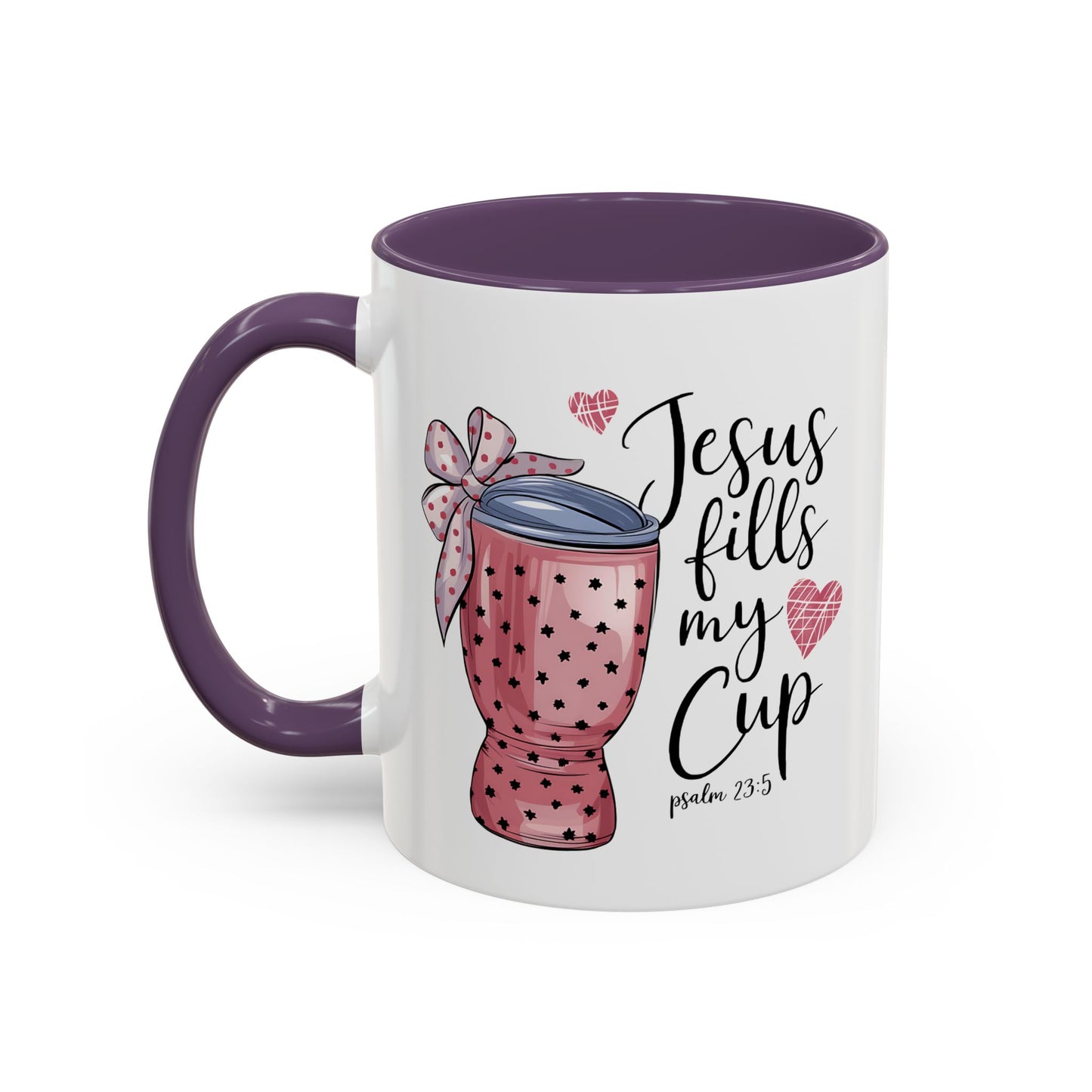 Inspirational Coffee Mug, Stylish Pink Polka Dot Design, Perfect for Christian Gifts, Motivational Drinkware, Home & Office Decor