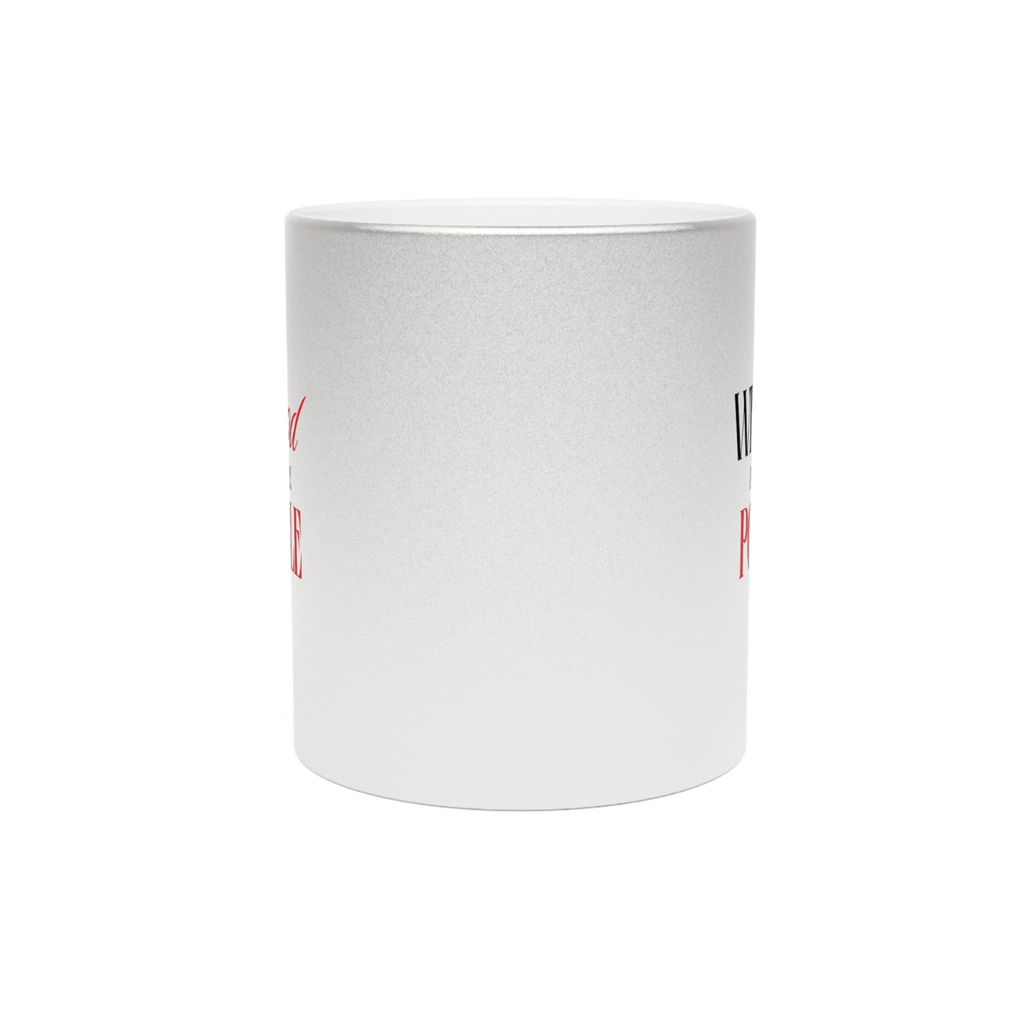 Inspirational Metallic Mug - "With God All Things Are Possible" - Silver/Gold