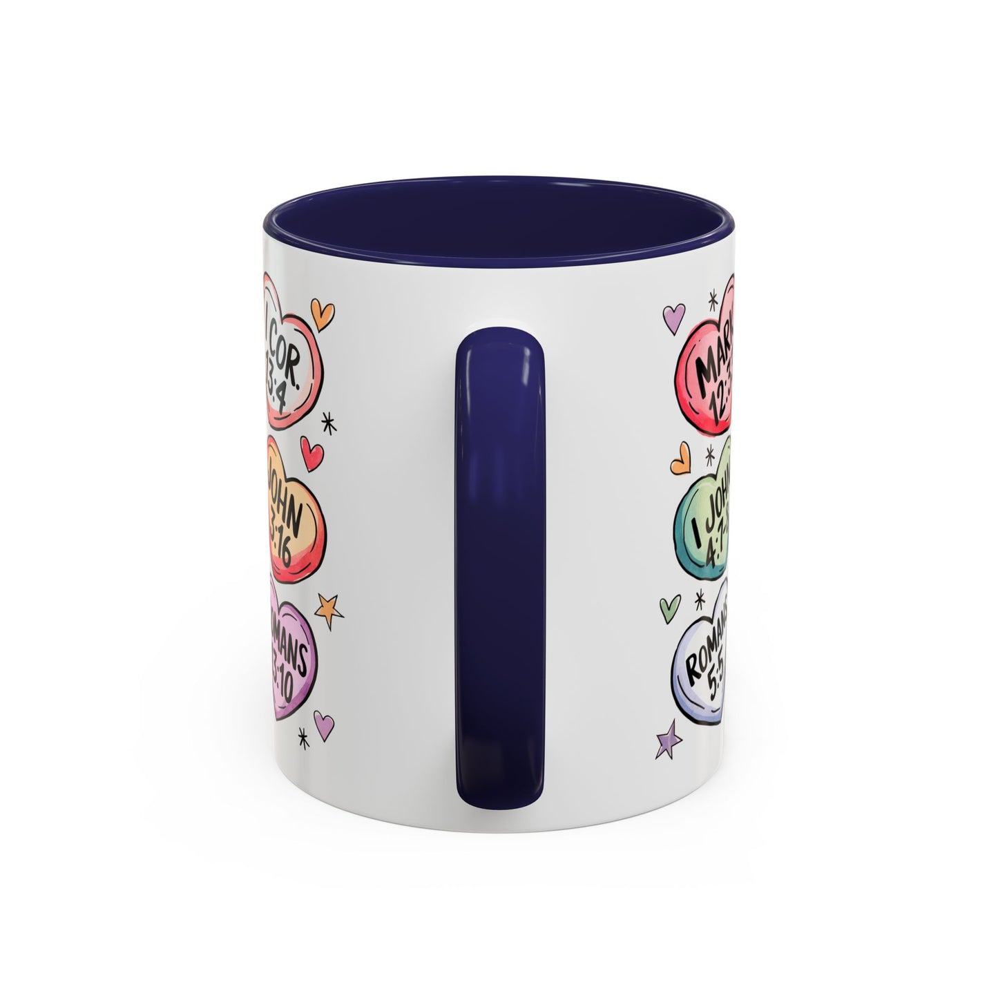 Colorful Bible Verse Coffee Mug | Cute Gift for Christians | Inspirational Drinkware | Heart Design | Faith-Based Tea Cups, Religious Gifts,