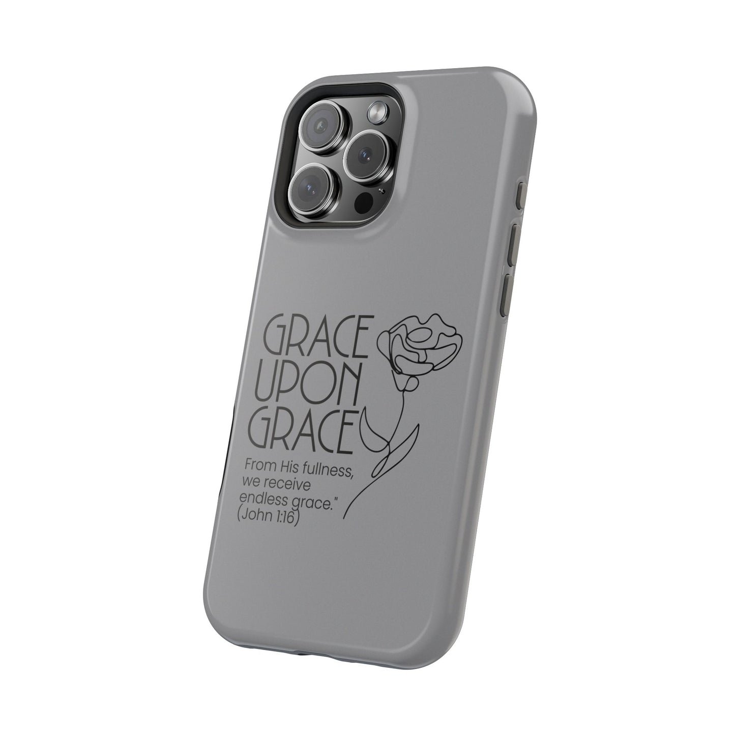 Inspirational Magnetic Phone Case - 'Grace Upon Grace' Design