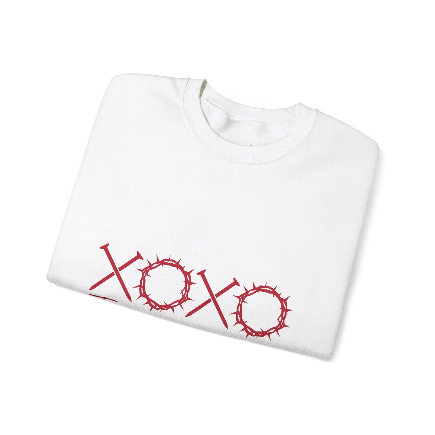 XOXO Love Letters Crewneck Sweatshirt, Unisex Valentines Gift, Cozy Sweatshirt, Perfect for Couples, Romantic Apparel, Casual Wear