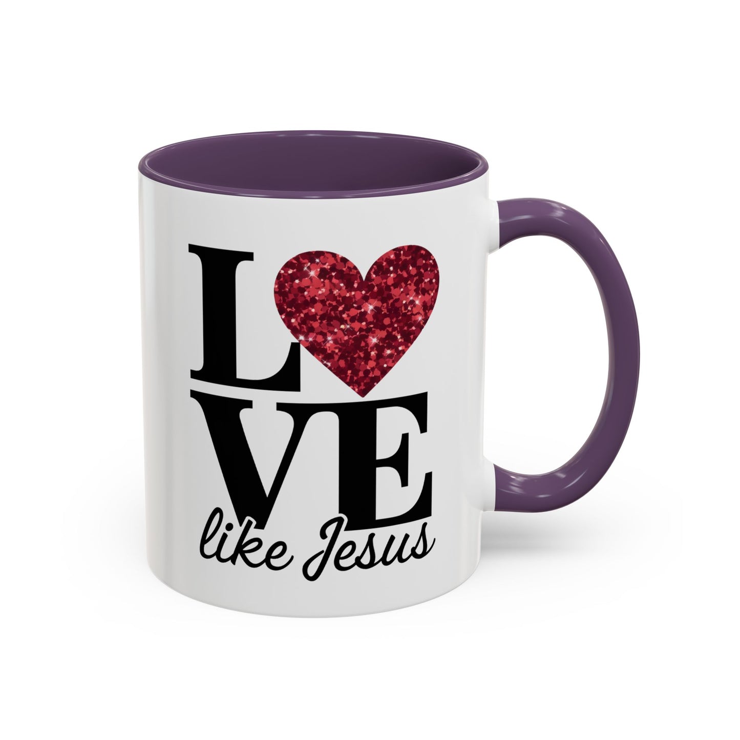 Inspirational Love Mug - Heart Design, Perfect Gift for Christians, Quotes Mug, Coffee Lover's Gift, Decorate Your Kitchen