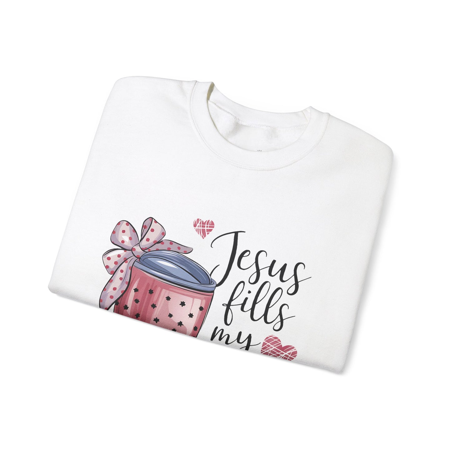 Inspirational Jesus Fills My Cup Sweatshirt, Cozy Christian Apparel, Faith-Based Gift, Religious Sweatshirt, Everyday Comfort