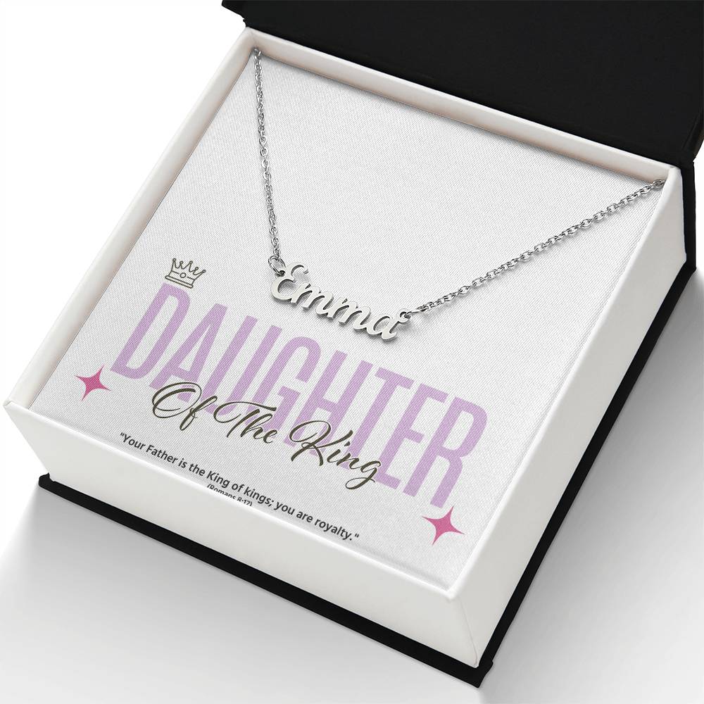 Personalized "Daughter of the King" Name Necklace
