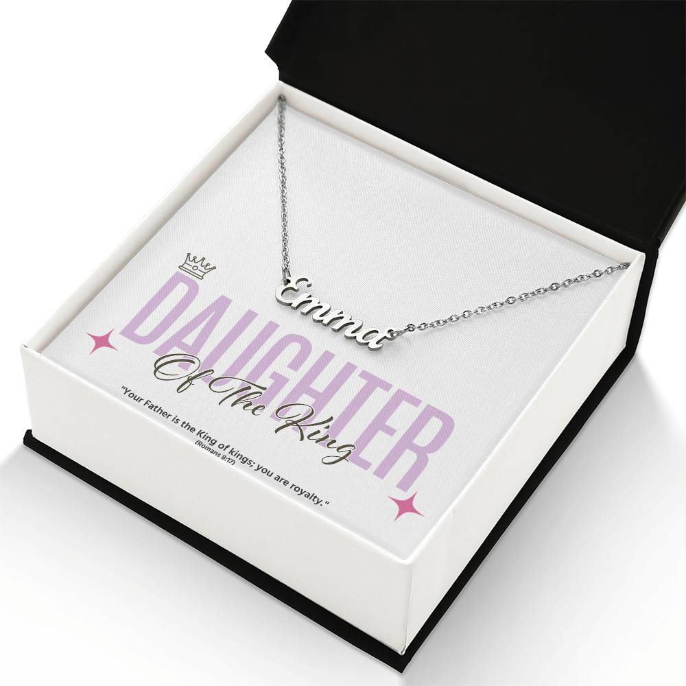 Personalized "Daughter of the King" Name Necklace