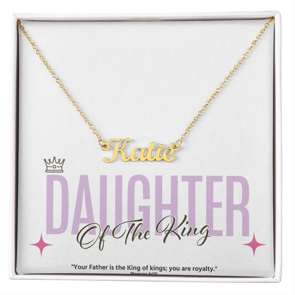 Personalized "Daughter of the King" Name Necklace