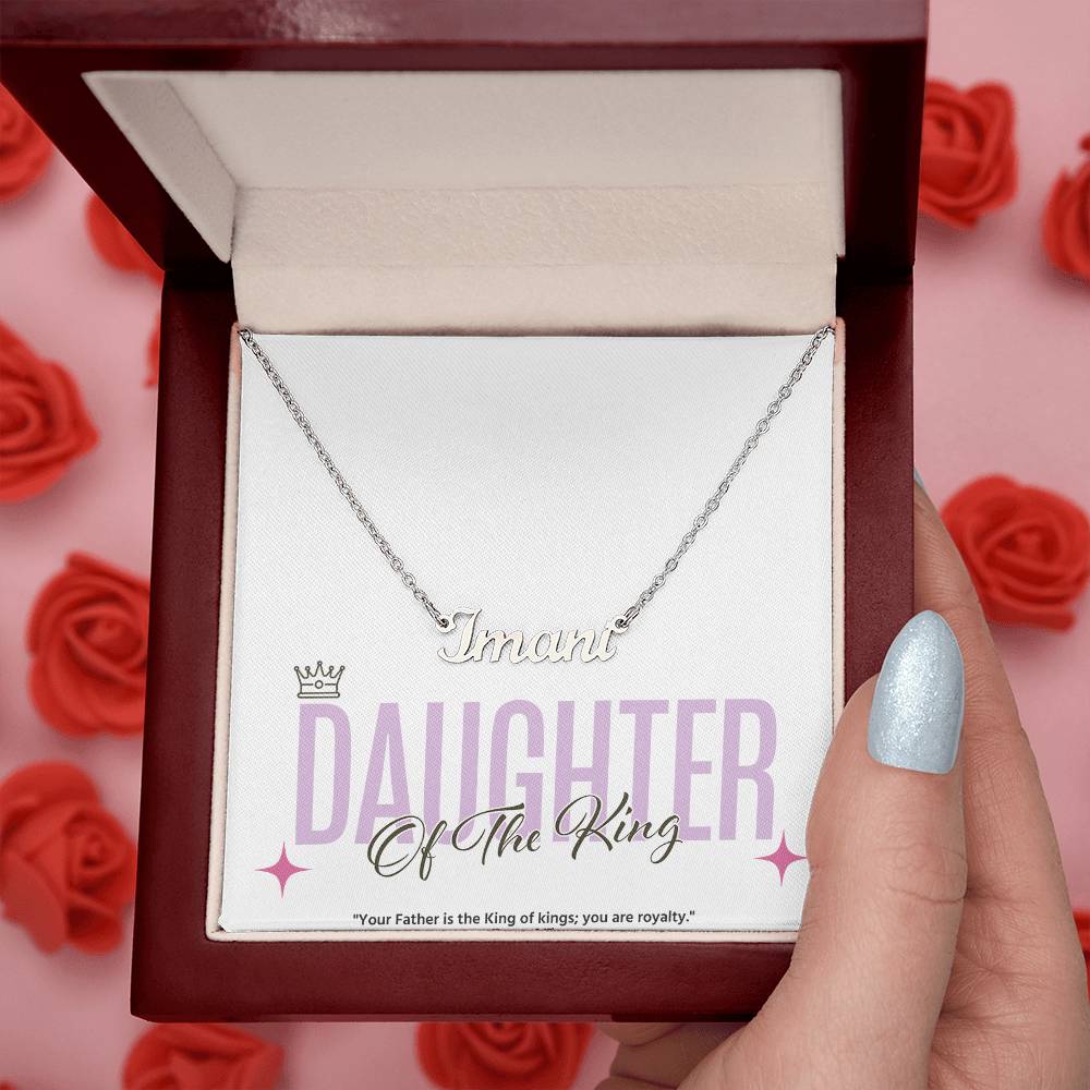 Personalized "Daughter of the King" Name Necklace