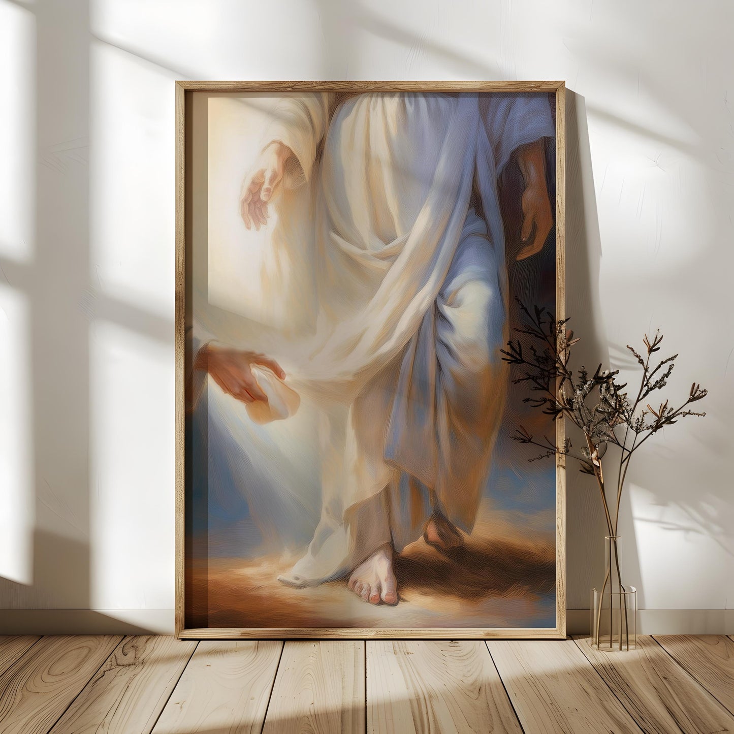 Christ heals a sick woman, Touching the hem of Jesus