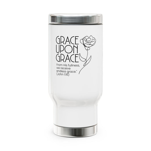 Stainless Steel Travel Mug with Handle, 14oz