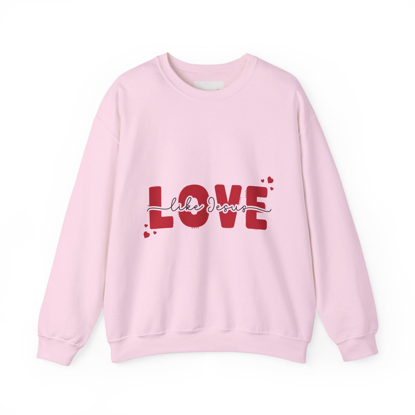 Love Like Jesus Crewneck Sweatshirt - Cozy Christian Apparel for Everyday Faith, Perfect for Gifts, Church Events, Valentine's Day