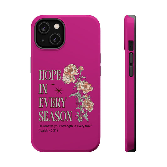 Inspirational Floral Magnetic Tough Case - "Hope in Every Season"