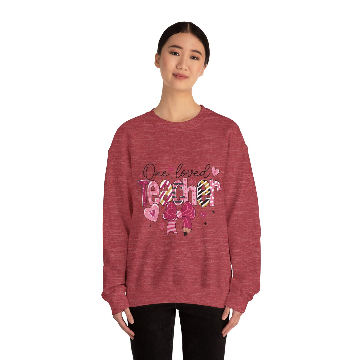 One Loved Teacher Sweatshirt, Gift for Teacher, Educational Apparel, Teacher Appreciation, Classroom Style, Unisex Crewneck