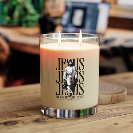 Faith-Inspired Scented Candle - Jesus, Spiritual Gift, Home Decor, Christian Candle, Relaxation, Worship